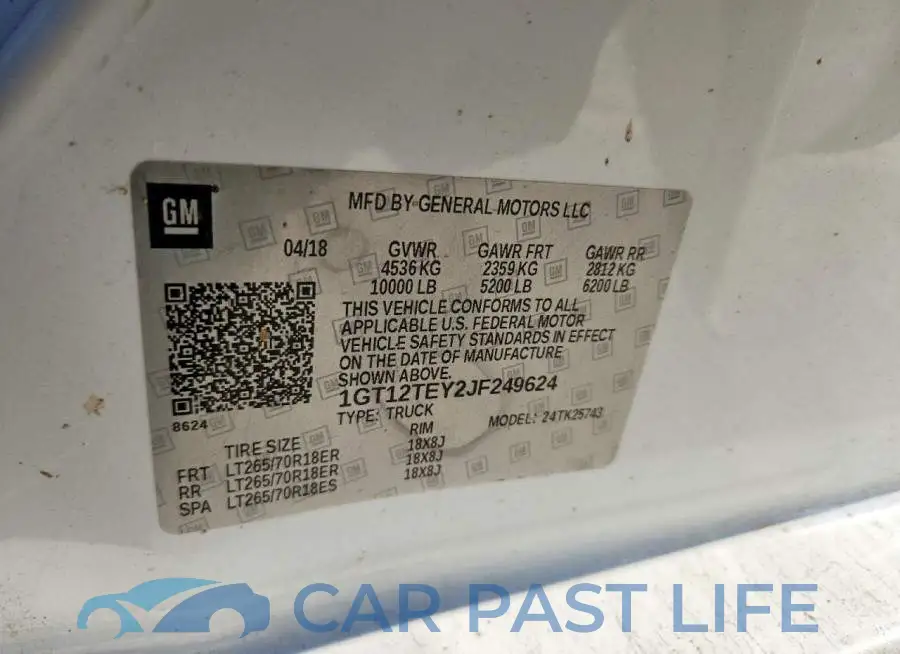 1GT12TEY2JF249624# 12