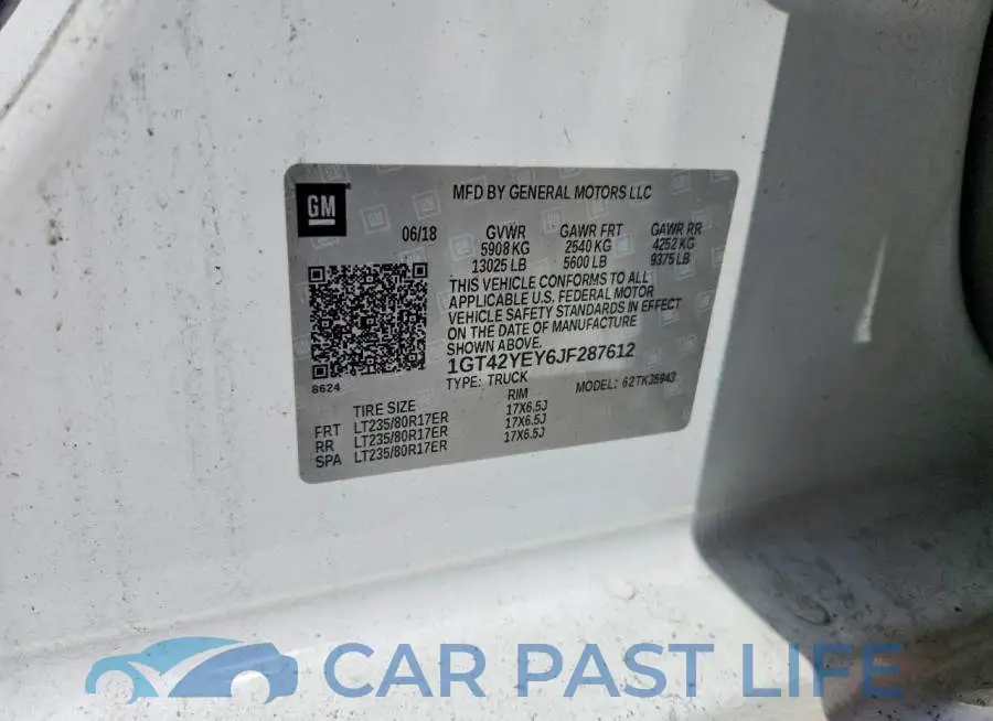 1GT42YEY6JF287612# 12