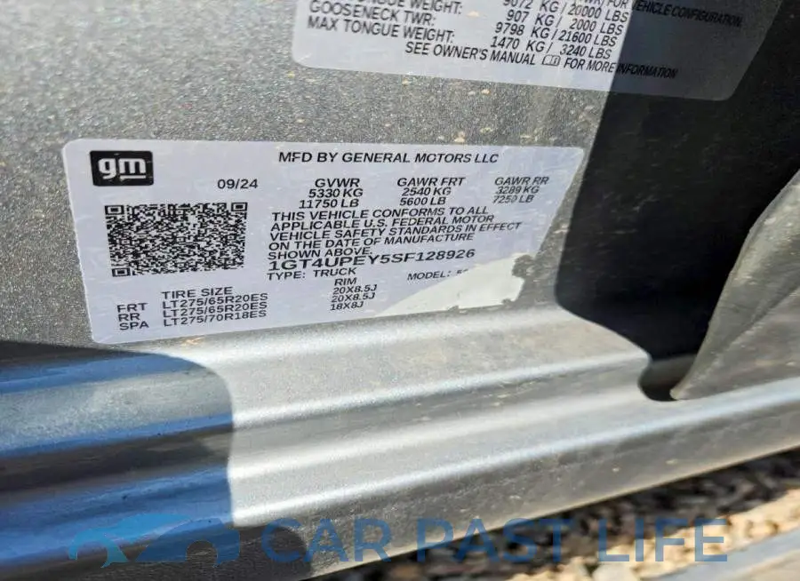 1GT4UPEY5SF128926# 12