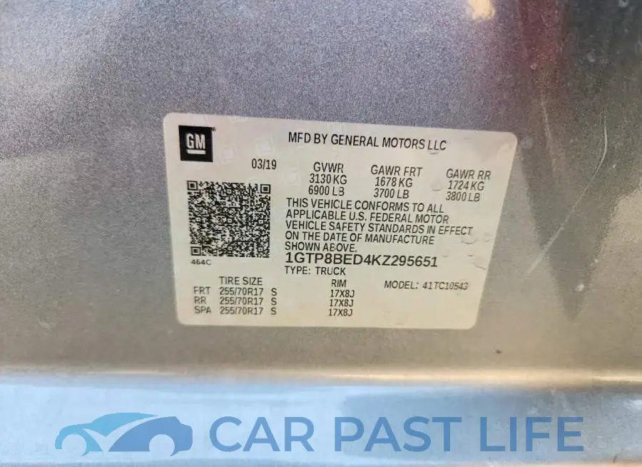 1GTP8BED4KZ295651# 13