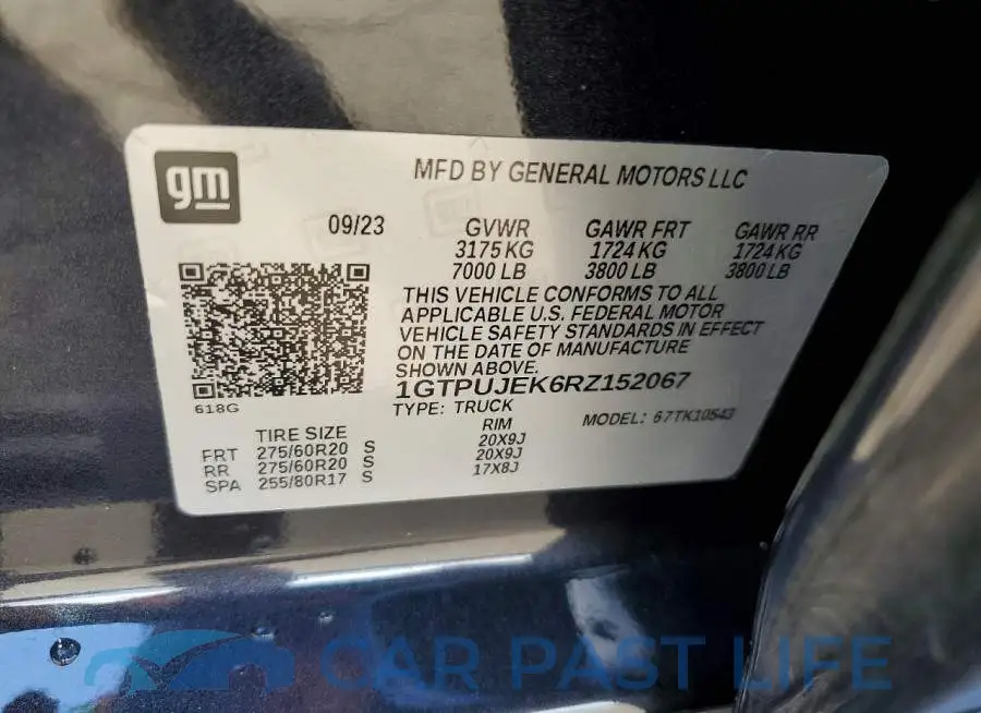 1GTPUJEK6RZ152067# 12