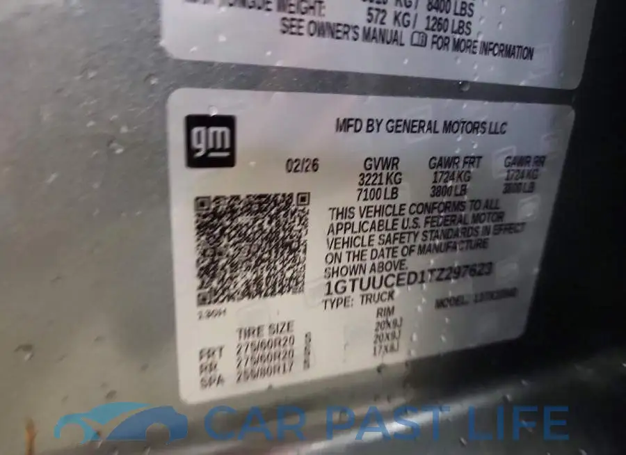1GTUUCED1TZ297623# 12