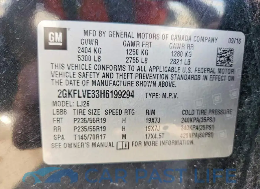 2GKFLVE33H6199294# 14