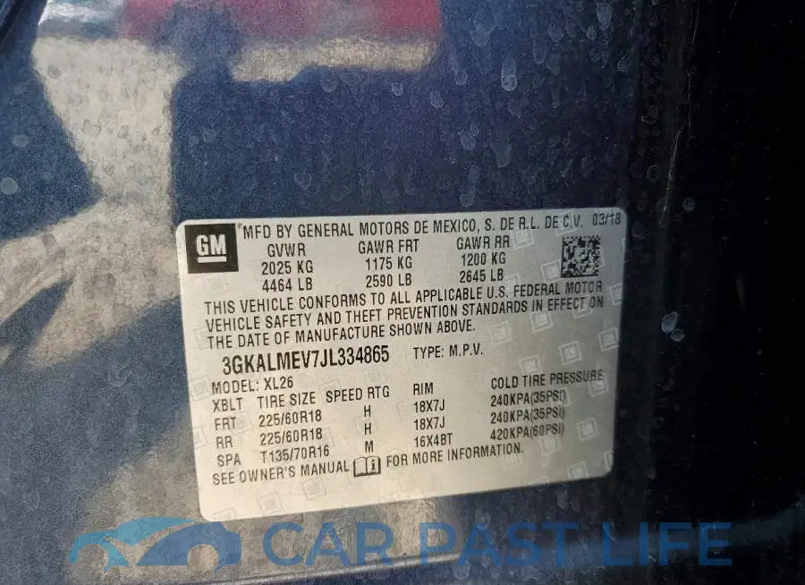 3GKALMEV7JL334865# 14