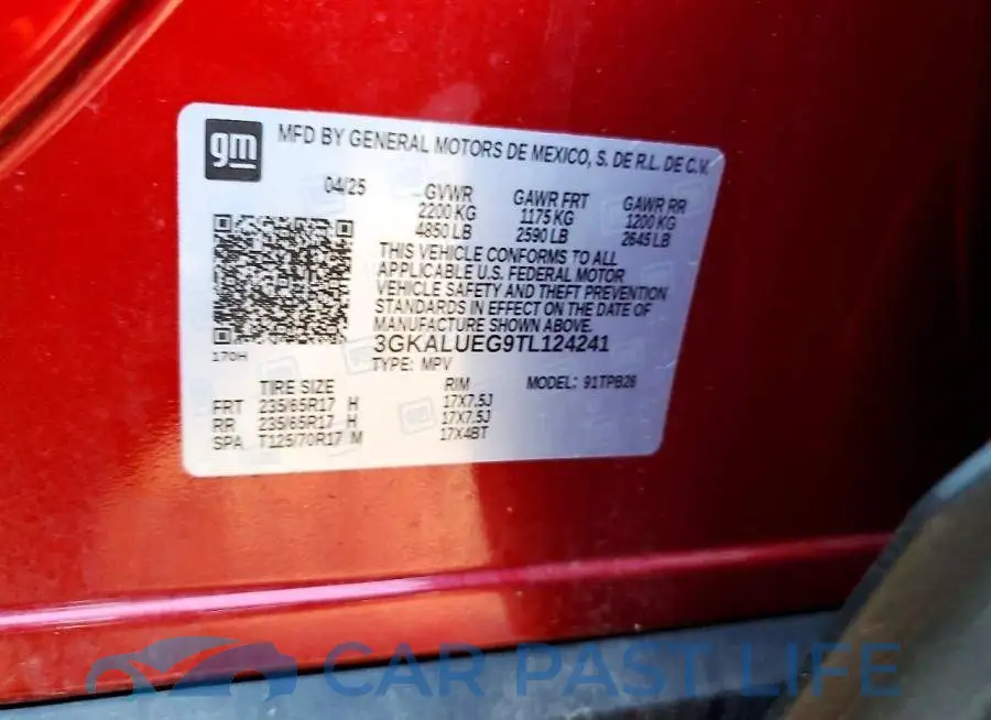 3GKALUEG9TL124241# 13