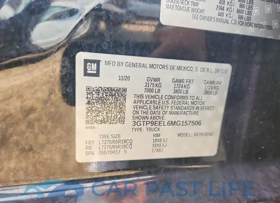 3GTP9EEL6MG157506# 12