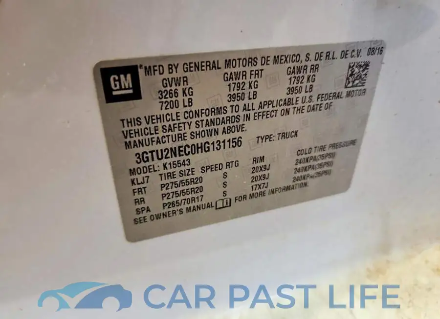 3GTU2NEC0HG131156# 12