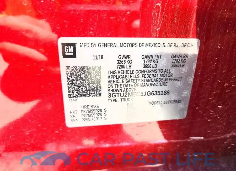 3GTU2NEC5JG635188# 12