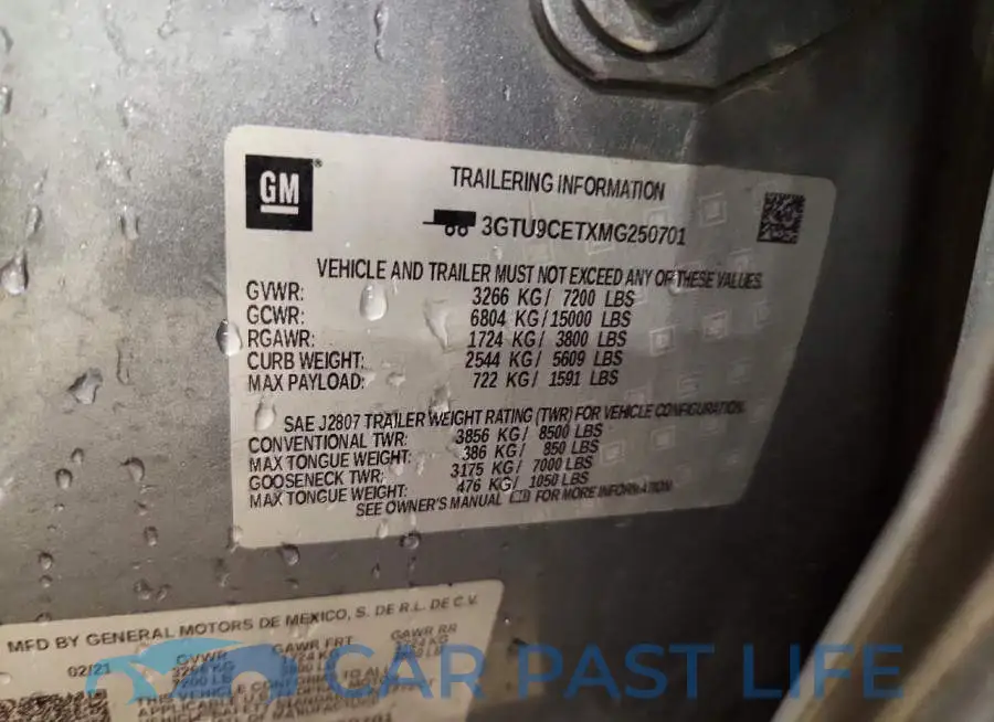 3GTU9CETXMG250701# 12