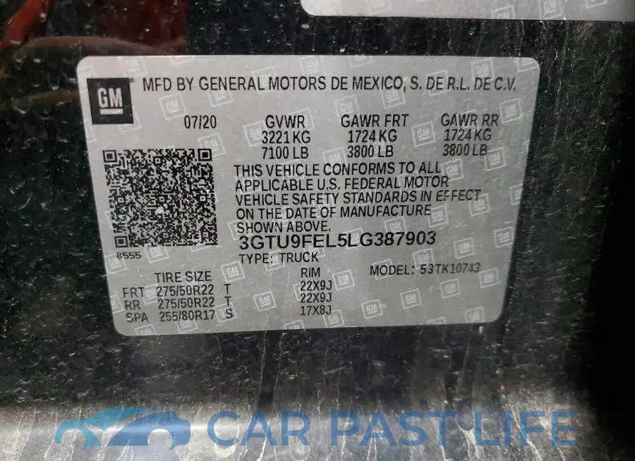3GTU9FEL5LG387903# 12