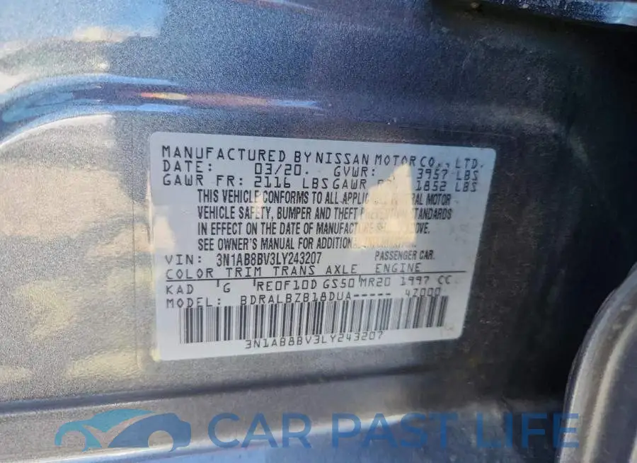 3N1AB8BV3LY243207# 12