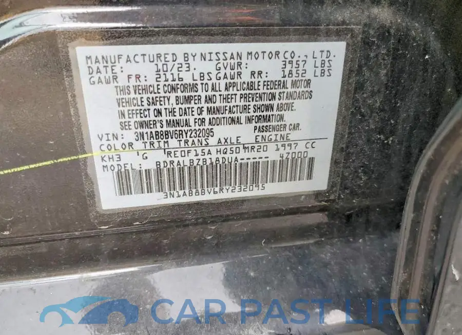 3N1AB8BV6RY232095# 12