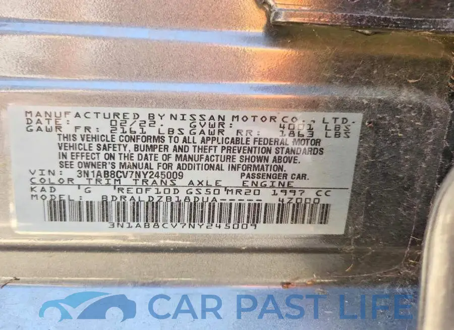 3N1AB8CV7NY245009# 12
