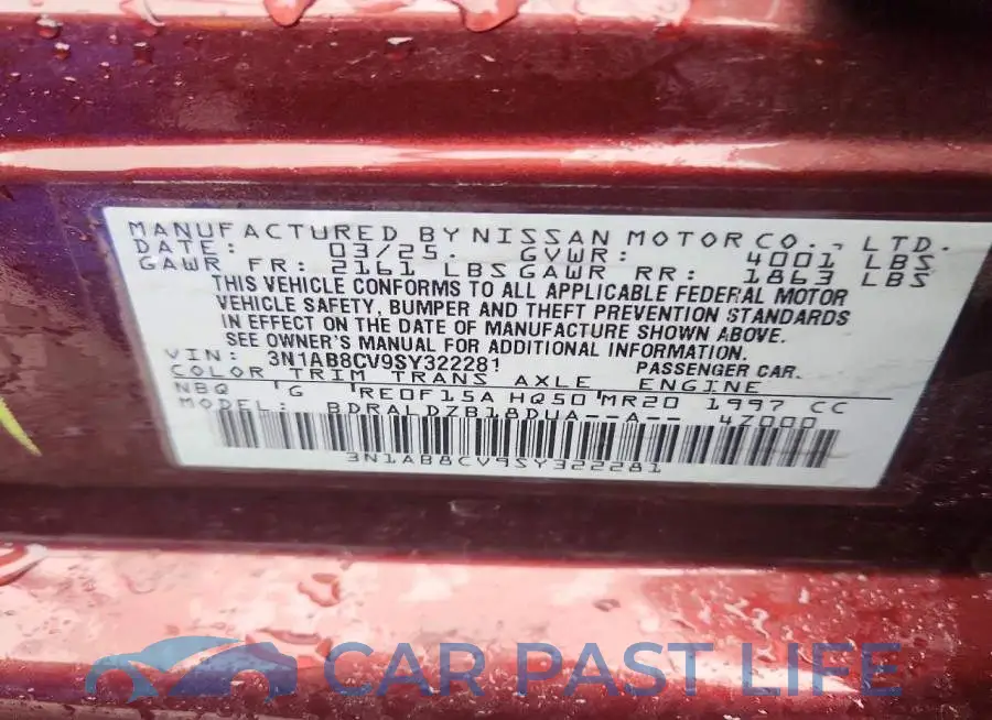 3N1AB8CV9SY322281# 12