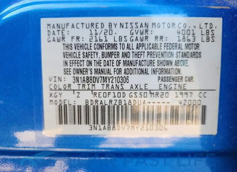 3N1AB8DV7MY210306# 13