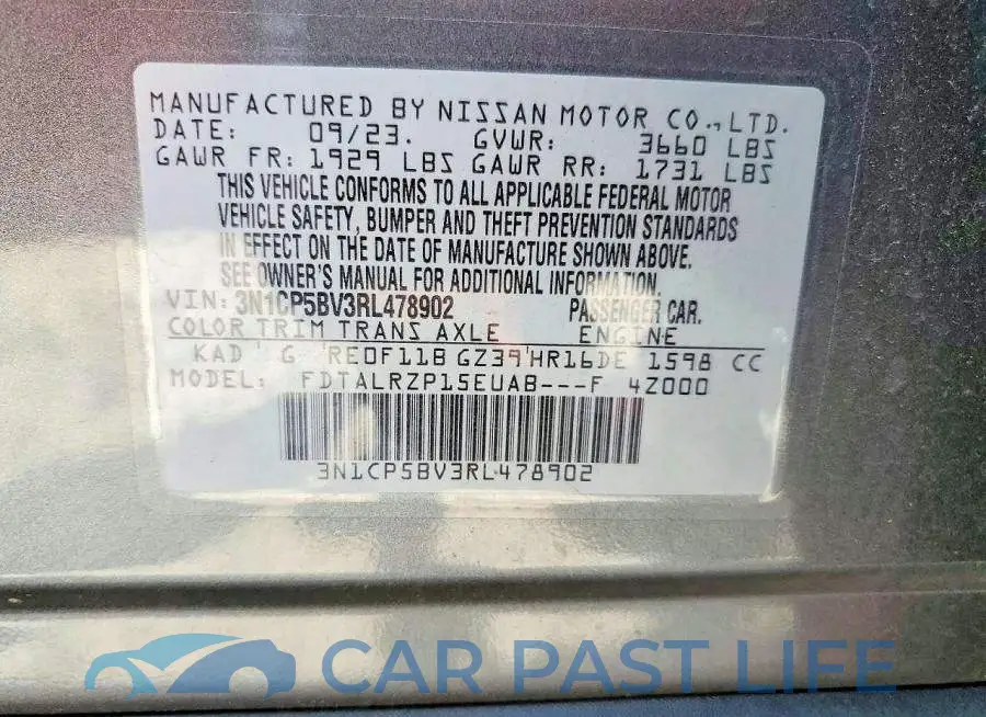 3N1CP5BV3RL478902# 13