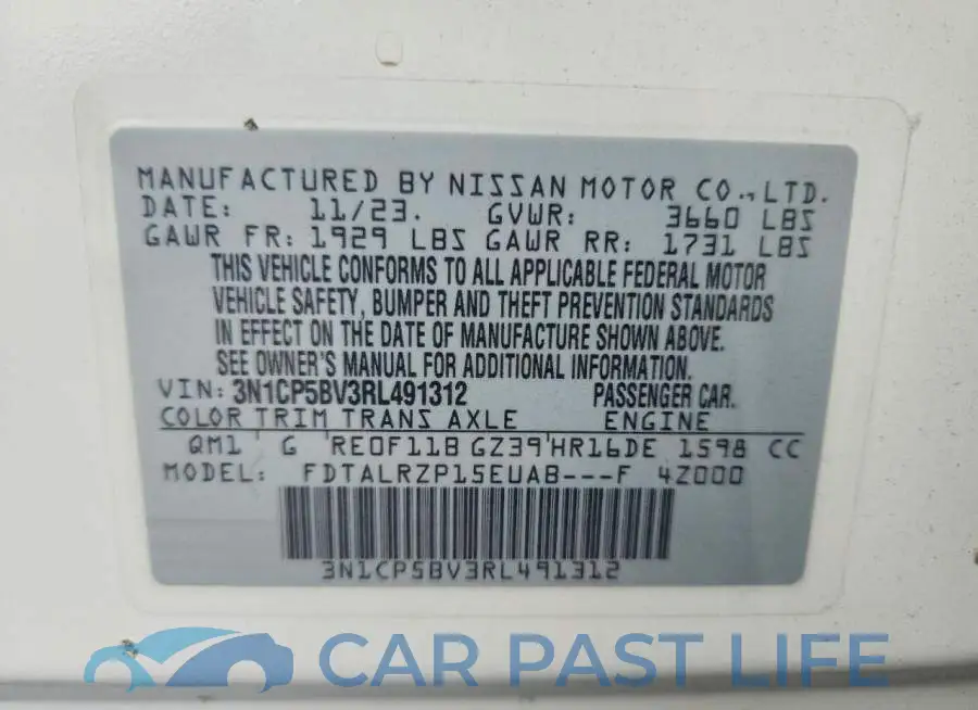 3N1CP5BV3RL491312# 13