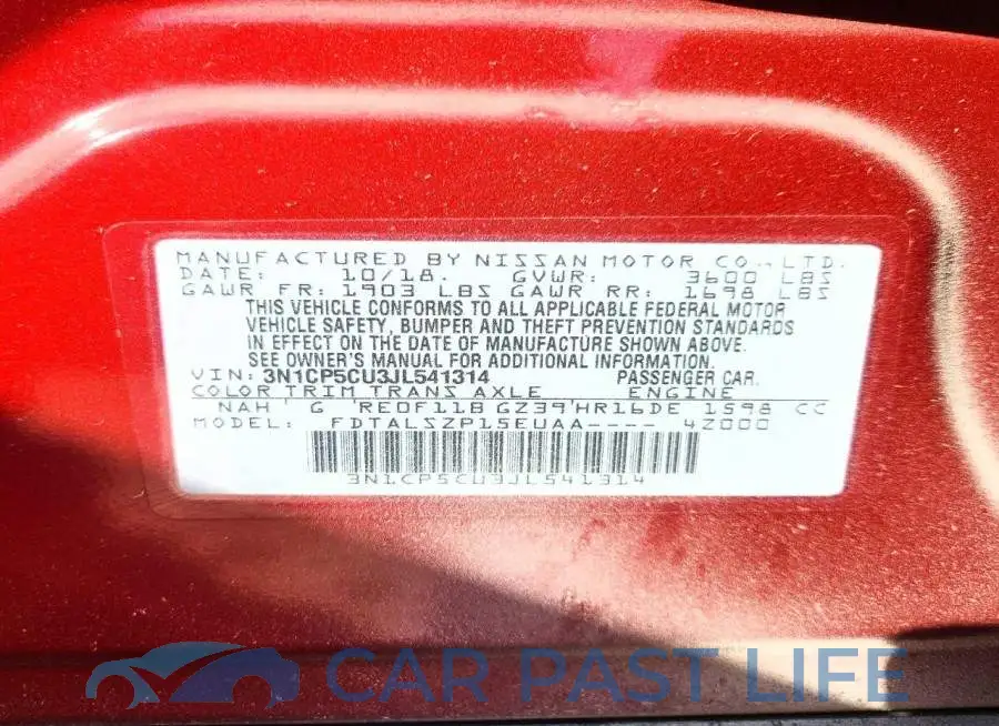 3N1CP5CU3JL541314# 14