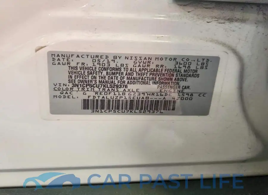 3N1CP5CU7KL529376# 14