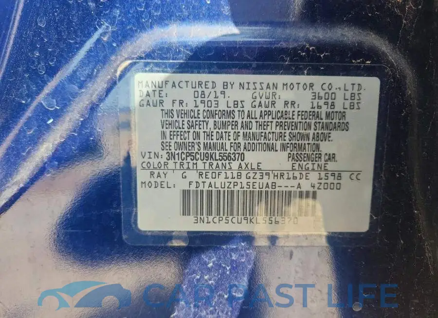 3N1CP5CU9KL556370# 14