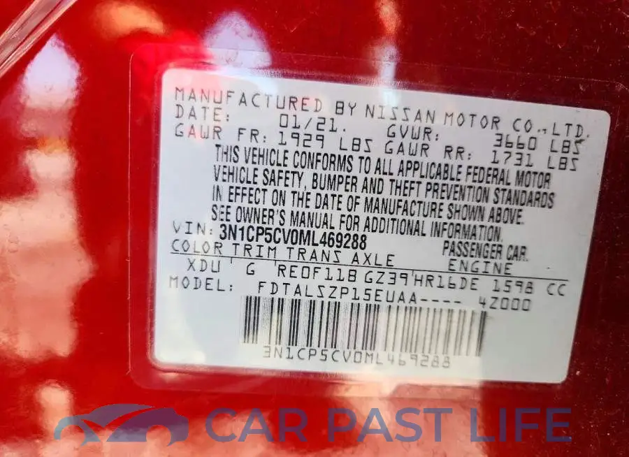 3N1CP5CV0ML469288# 13