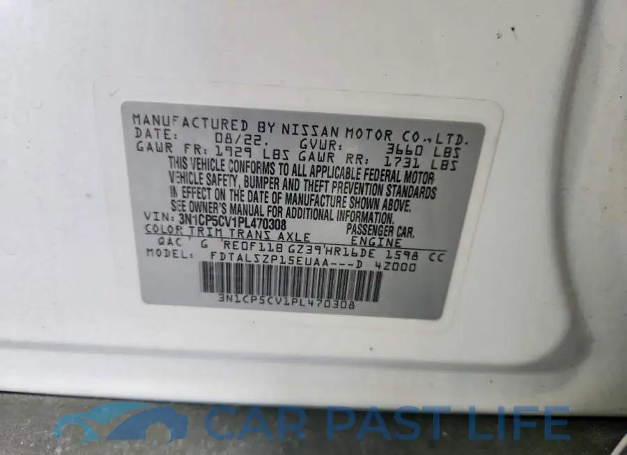 3N1CP5CV1PL470308# 12