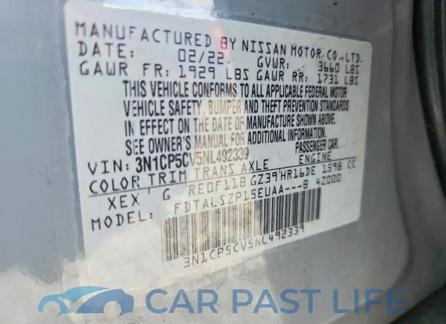 3N1CP5CV5NL492339# 13