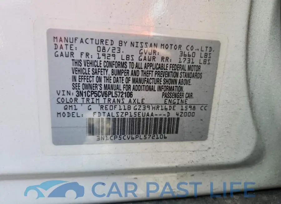3N1CP5CV6PL572106# 13