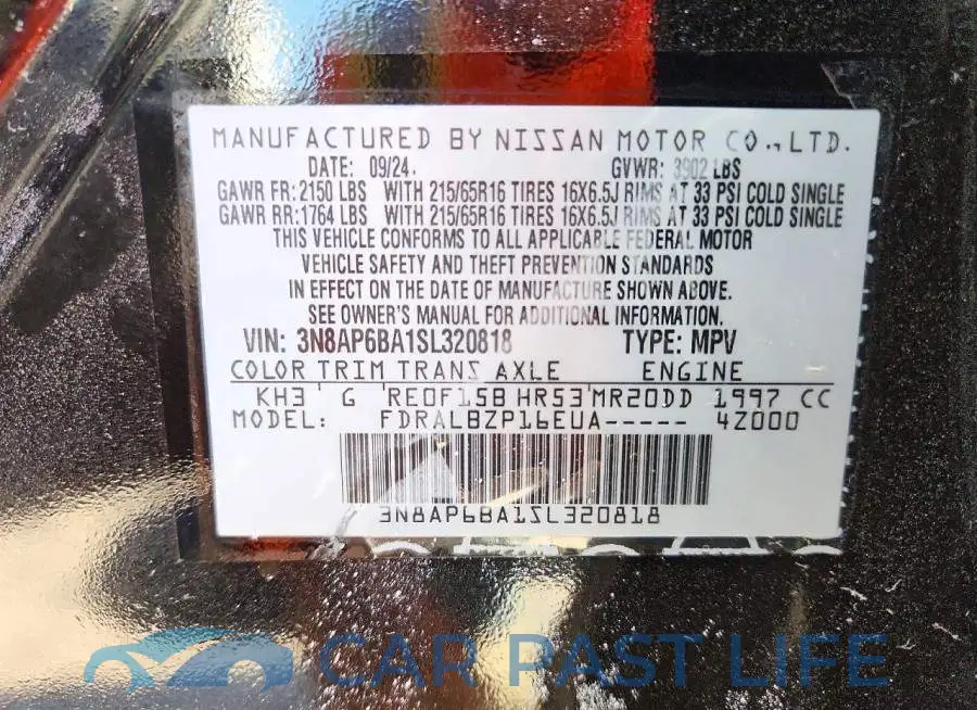 3N8AP6BA1SL320818# 13