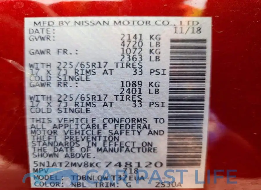 5N1AT2MV8KC748120# 13