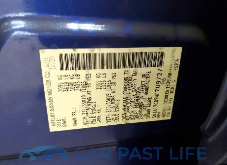 5N1AT3CB5MC709727# 13