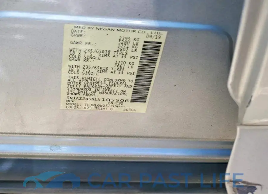 5N1AZ2BS8LN105506# 12