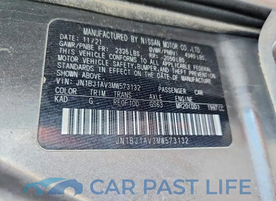 JN1BJ1AV3MW573132# 13