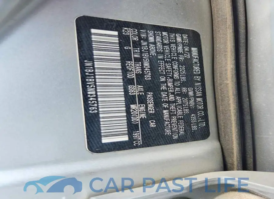 JN1BJ1BV5NW345763# 13
