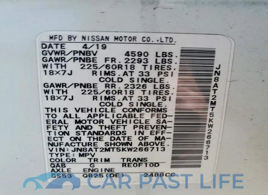 JN8AT2MT5KW266713# 13