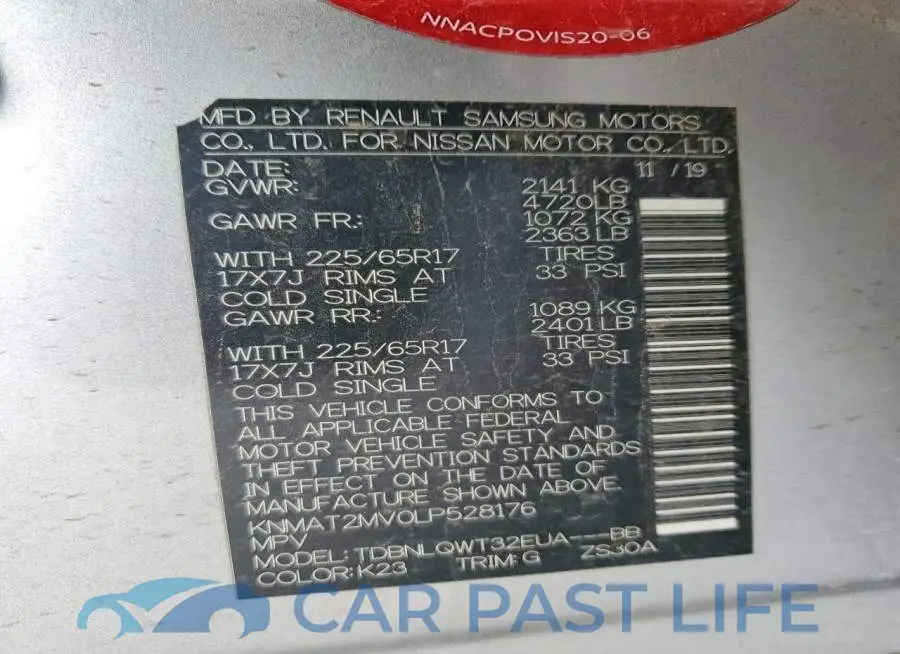 KNMAT2MV0LP528176# 13