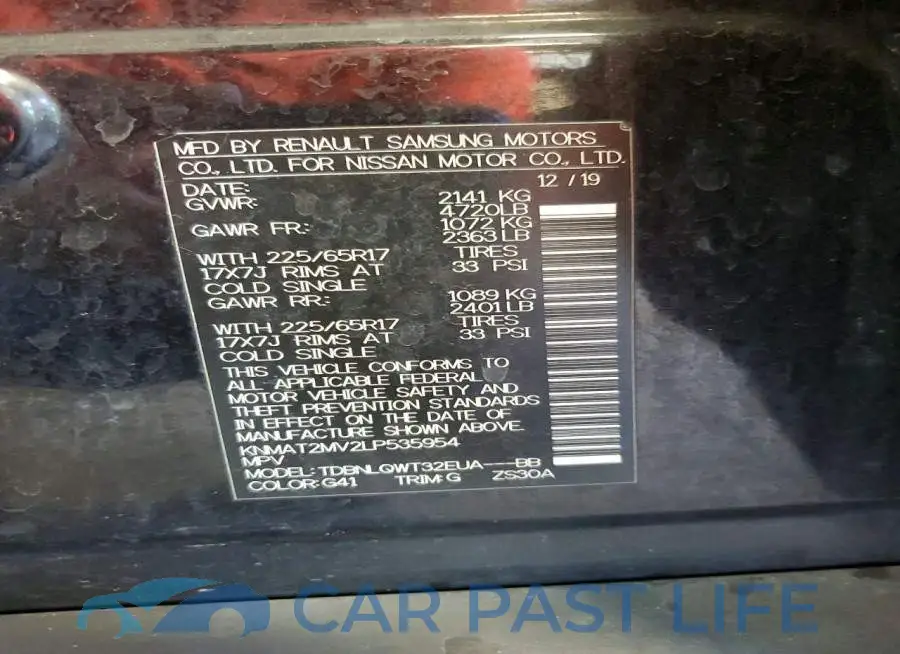 KNMAT2MV2LP535954# 13