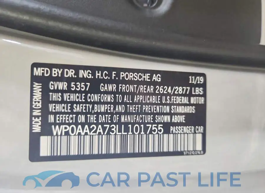 WP0AA2A73LL101755# 12