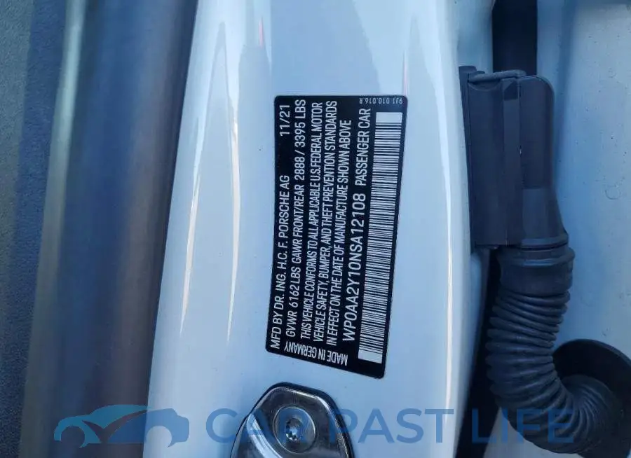 WP0AA2Y10NSA12108# 13