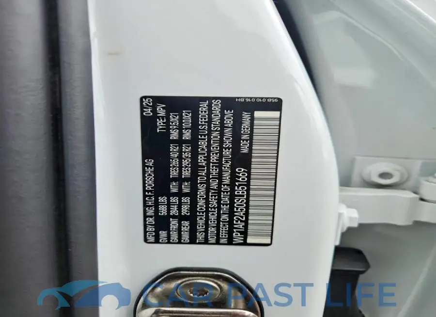 WP1AF2A50SLB51669# 12