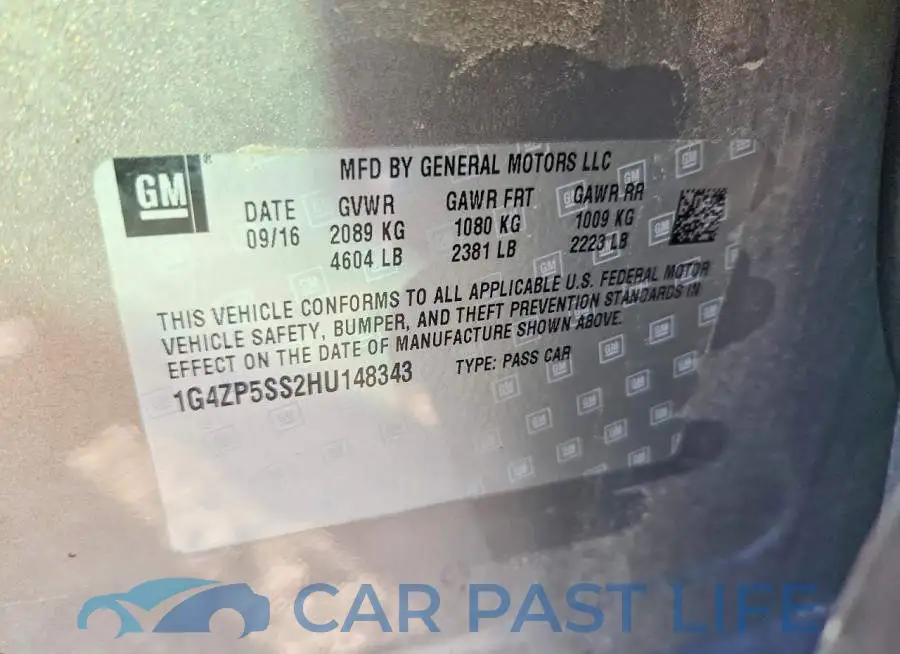 1G4ZP5SS2HU148343# 12