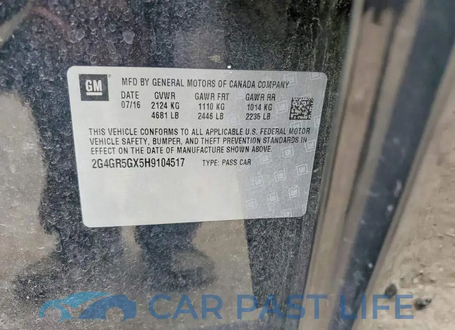 2G4GR5GX5H9104517# 12