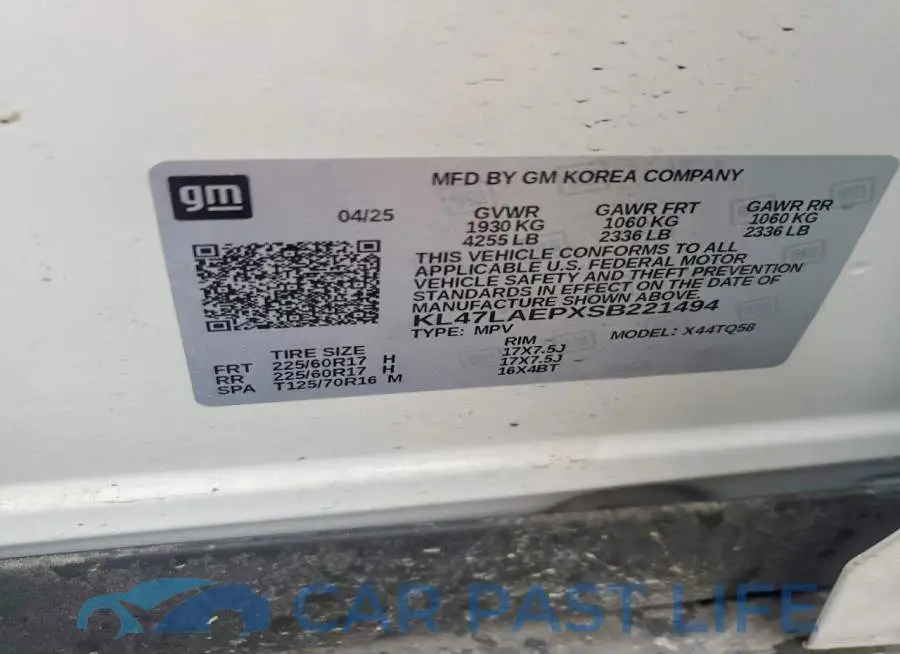 KL47LAEPXSB221494# 13