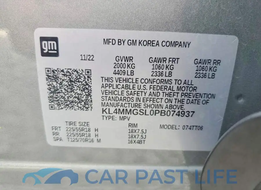 KL4MMGSL0PB074937# 14