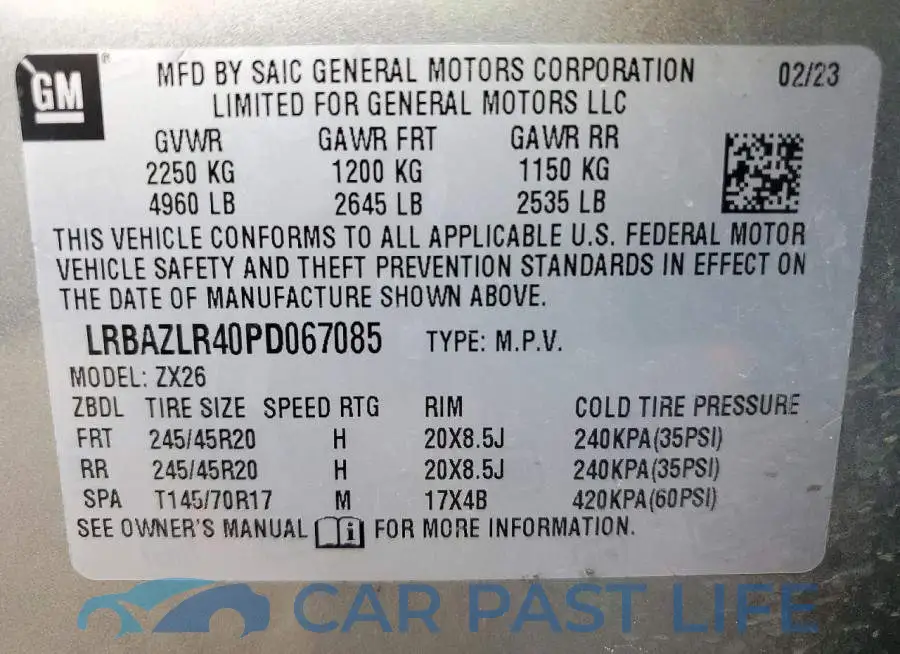 LRBAZLR40PD067085# 13