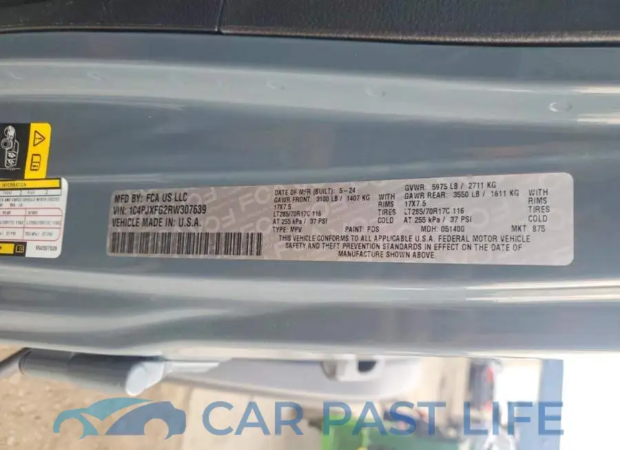 1C4PJXFG2RW307639# 13