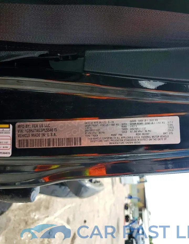 1C6HJTAG3PL554615# 12