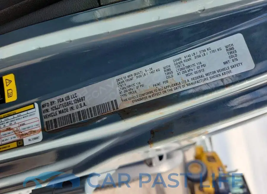1C6JJTEG8RL126697# 12
