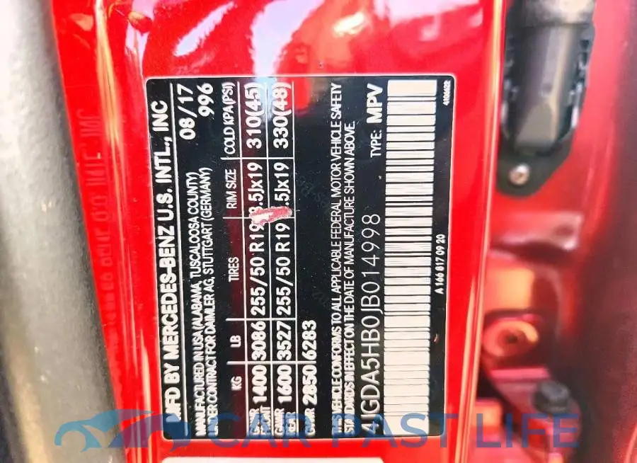4JGDA5HB0JB014998# 13