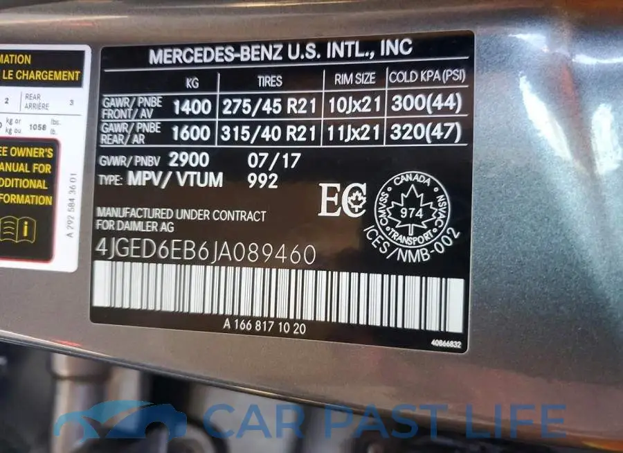 4JGED6EB6JA089460# 14